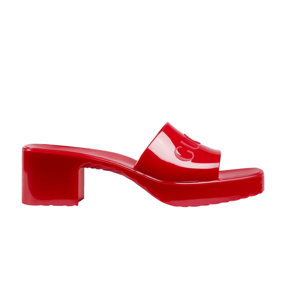 Gucci Wmns 60mm Slide Sandal 'Hibiscus Red'