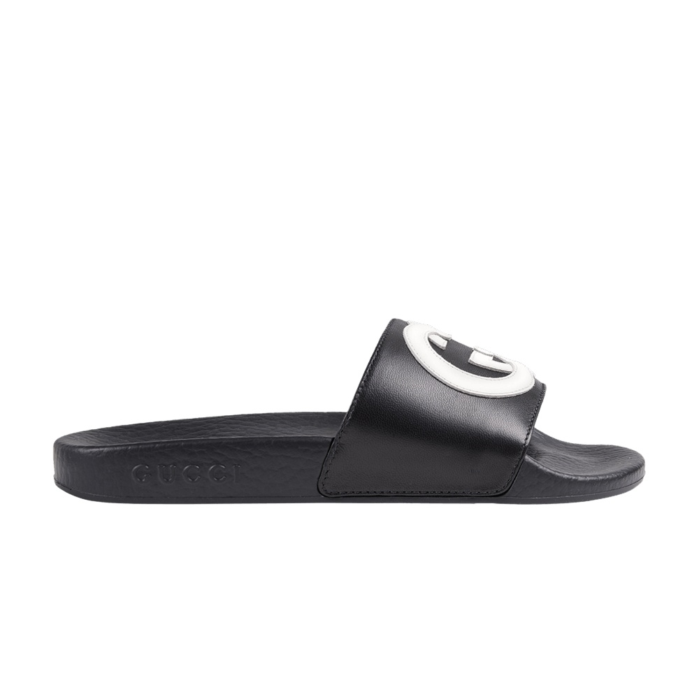 Gucci Slide Kids 'Interlocking G - Black White'