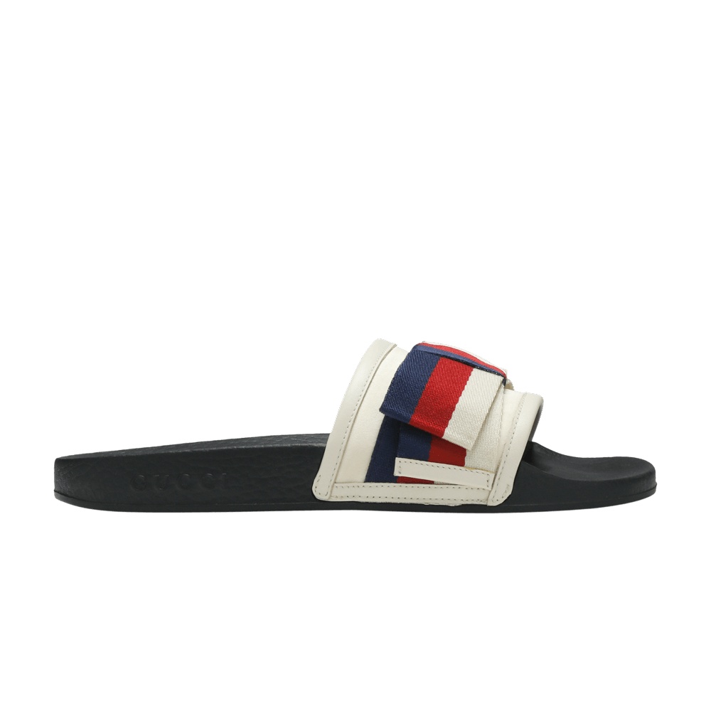 Gucci Wmns Satin Slide 'Web Bow'