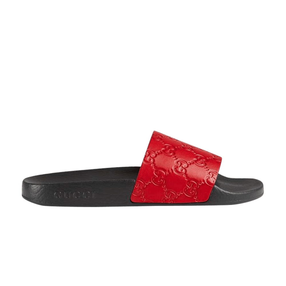 Gucci Wmns Signature Slide 'Hibiscus Red'