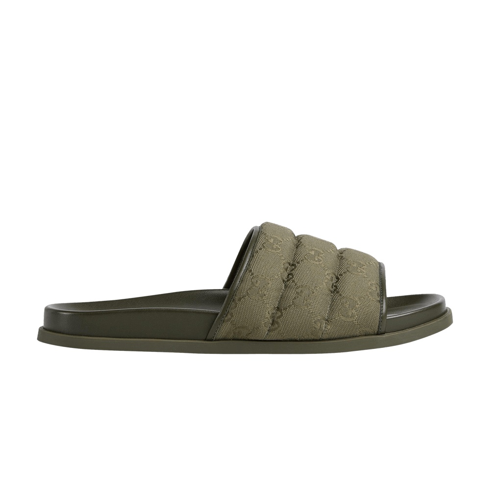 Gucci Slide Sandal 'GG Canvas - Dark Green'
