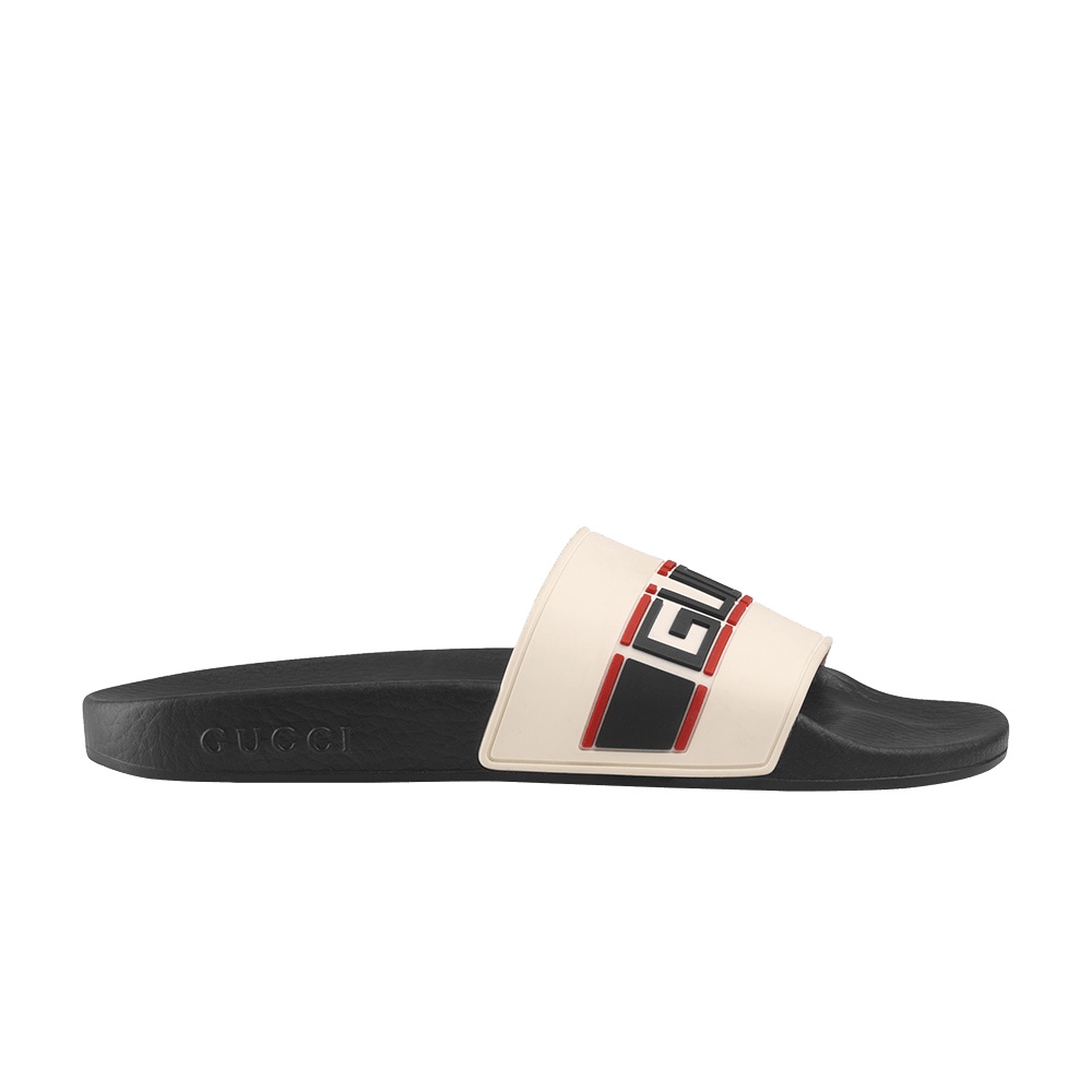 Gucci Wmns Stripe Rubber Slide 'Ecru'