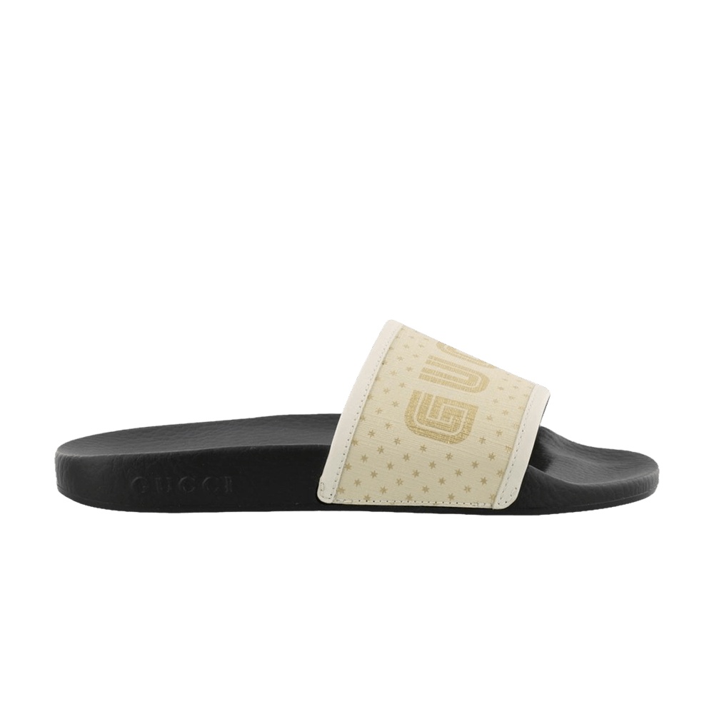 Gucci Wmns Guccy Slide 'White Gold Black'