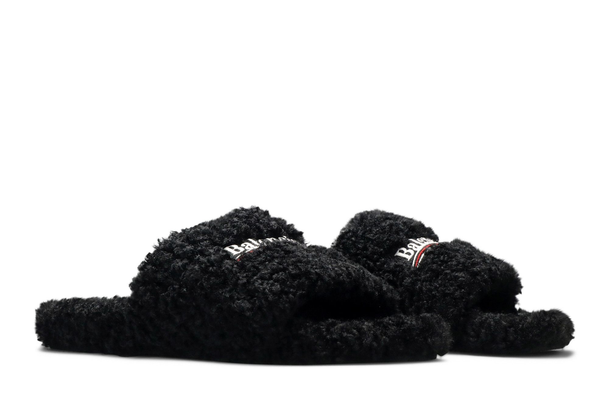 Balenciaga Furry Slides 'Black'