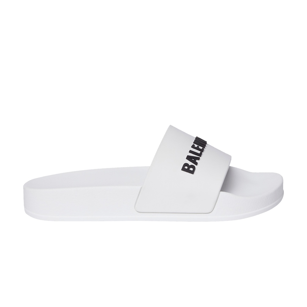 Balenciaga Pool Slides Kids 'White Black'