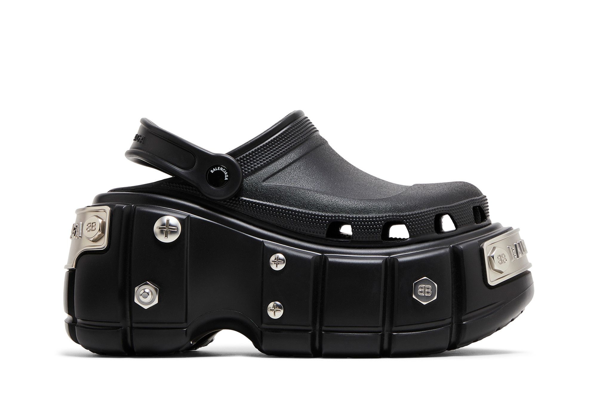 Crocs x Balenciaga Wmns Hardcrocs Slide 'Nero Silver'