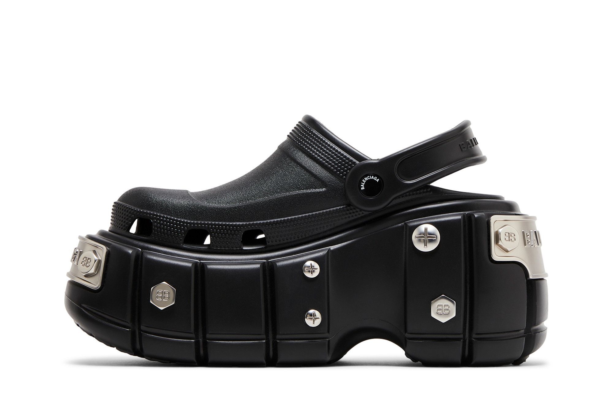 Crocs x Balenciaga Wmns Hardcrocs Slide 'Nero Silver'