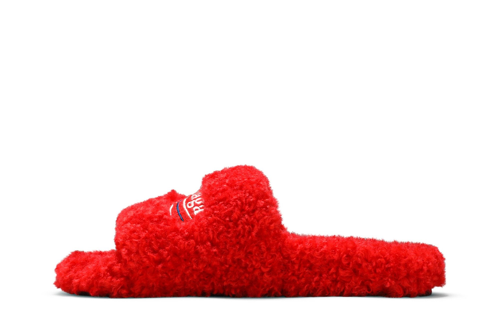 Balenciaga Wmns Furry Slides 'Red'