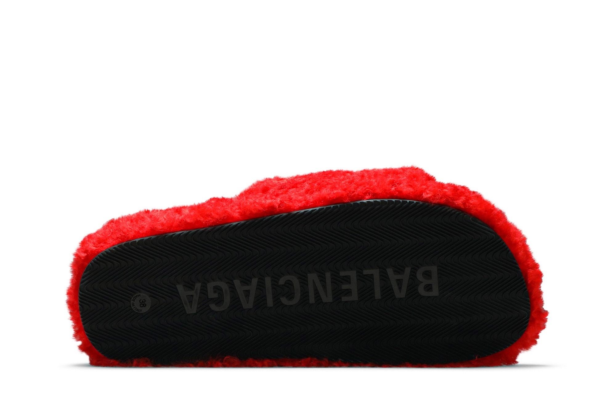 Balenciaga Wmns Furry Slides 'Red'
