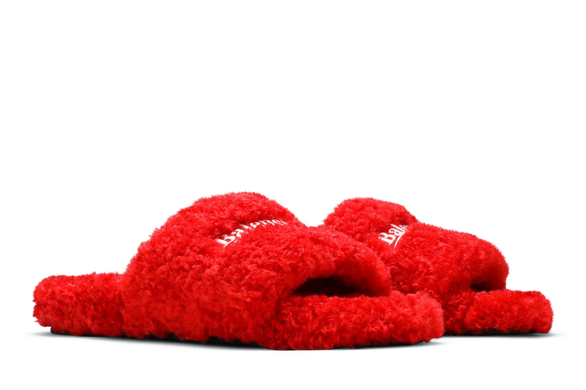Balenciaga Wmns Furry Slides 'Red'