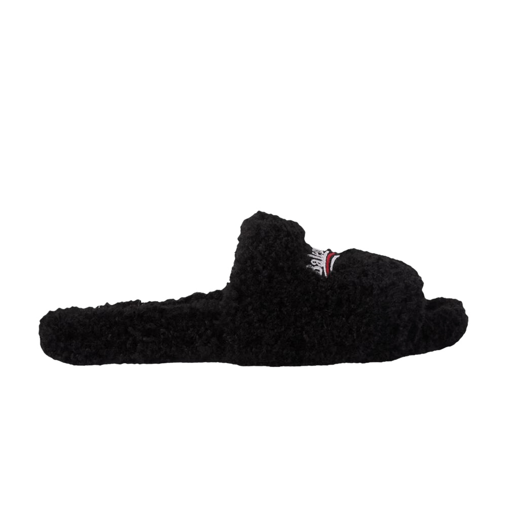 Balenciaga Wmns Furry Slides 'Black'