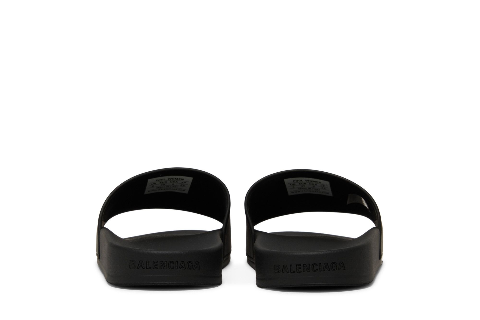 Balenciaga Wmns Pool Slides 'Black Glow'