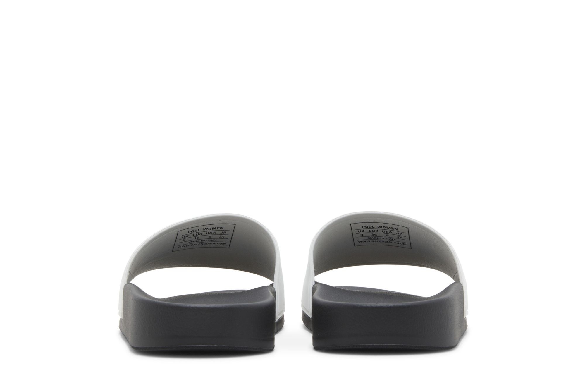 Balenciaga Wmns Pool Slides 'White Black'