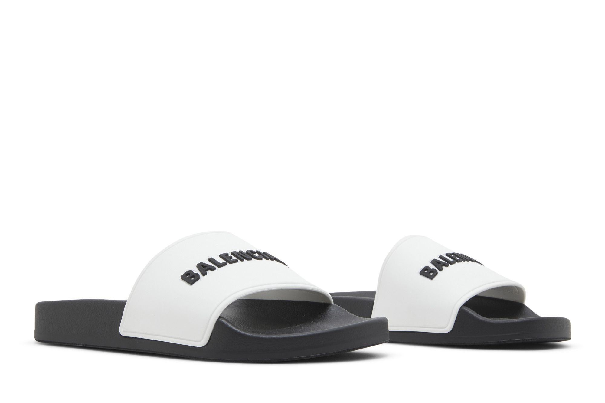 Balenciaga Wmns Pool Slides 'White Black'