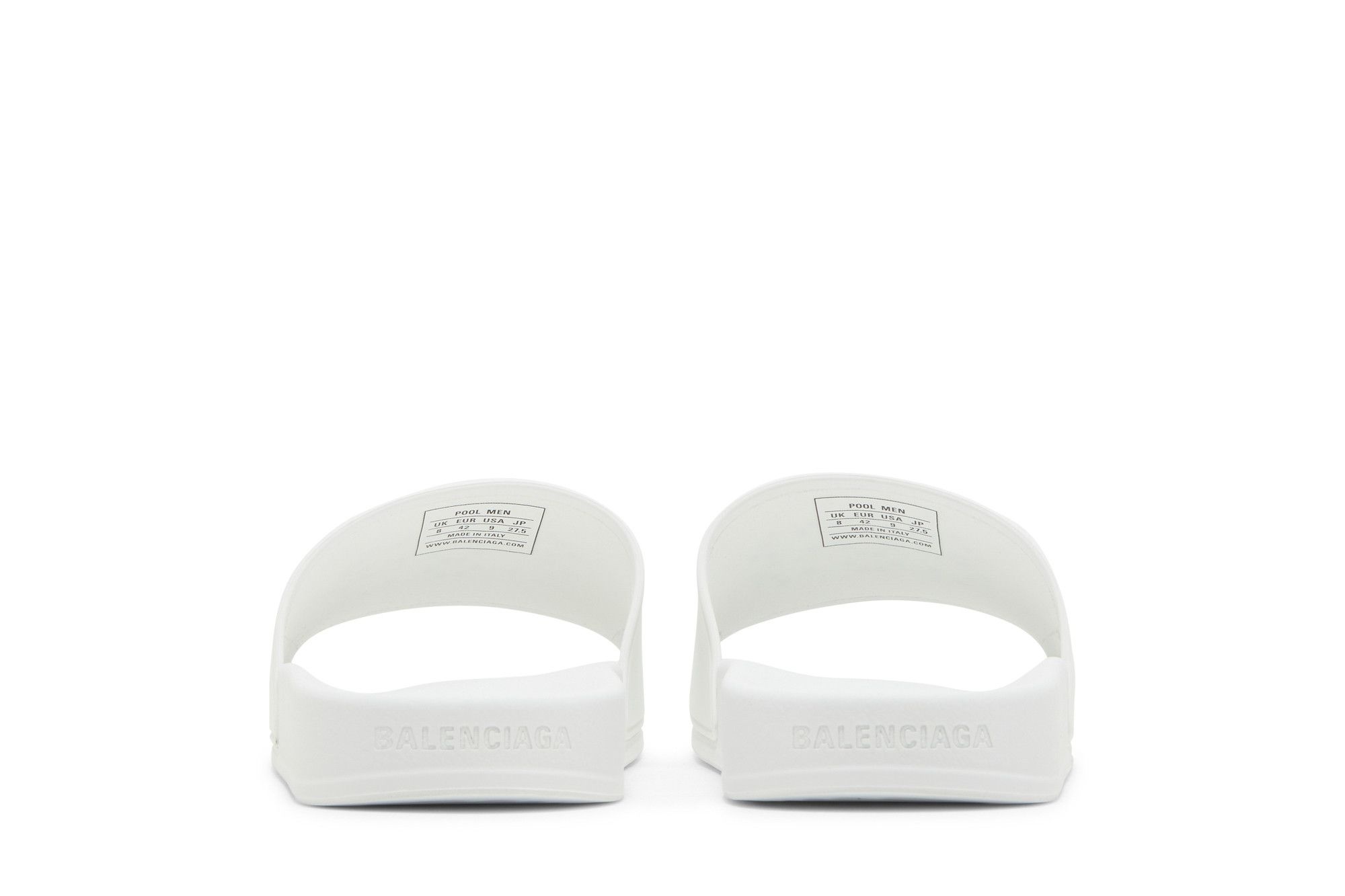 Balenciaga Pool Slides 'White Black'