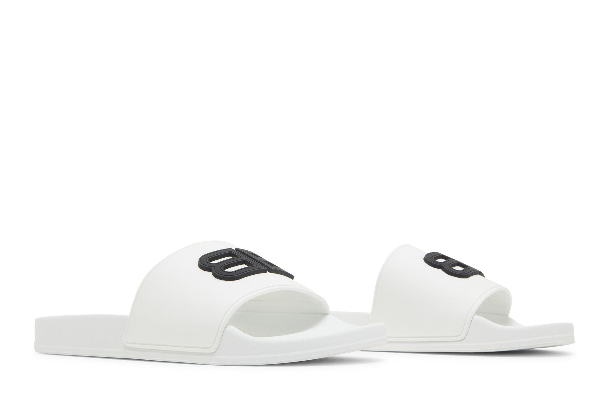 Balenciaga Pool Slides 'White Black'