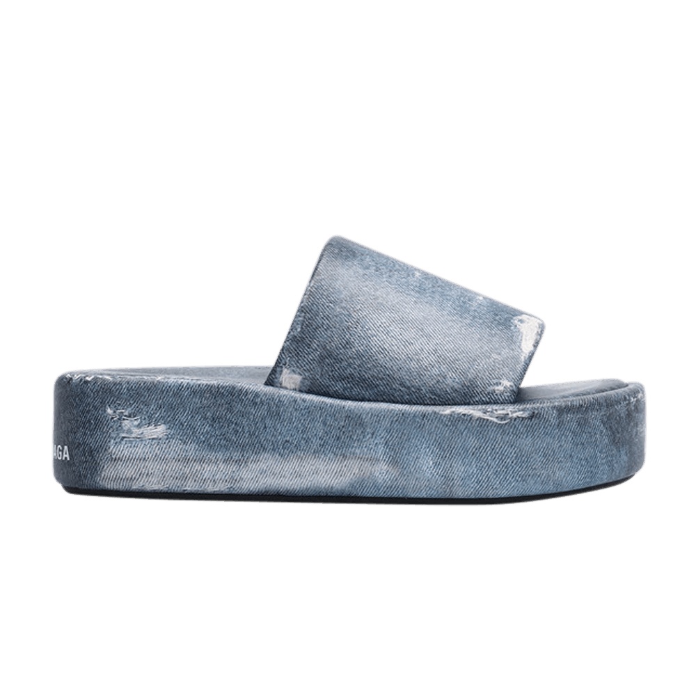 Balenciaga Wmns Rise Platform Slide 'Blue Denim'