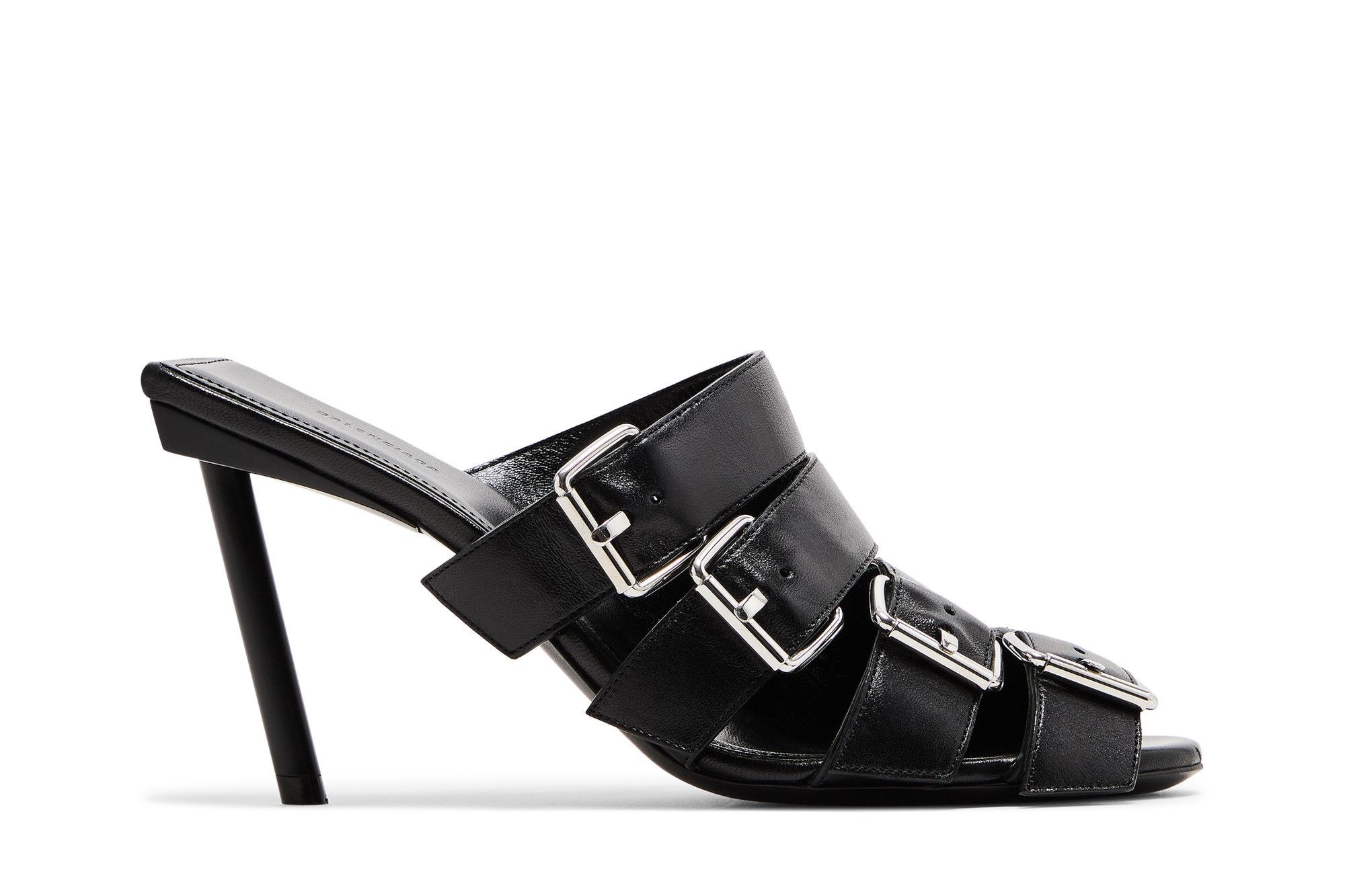 Balenciaga Wmns Buckle Strap Sandal 'Black Silver'