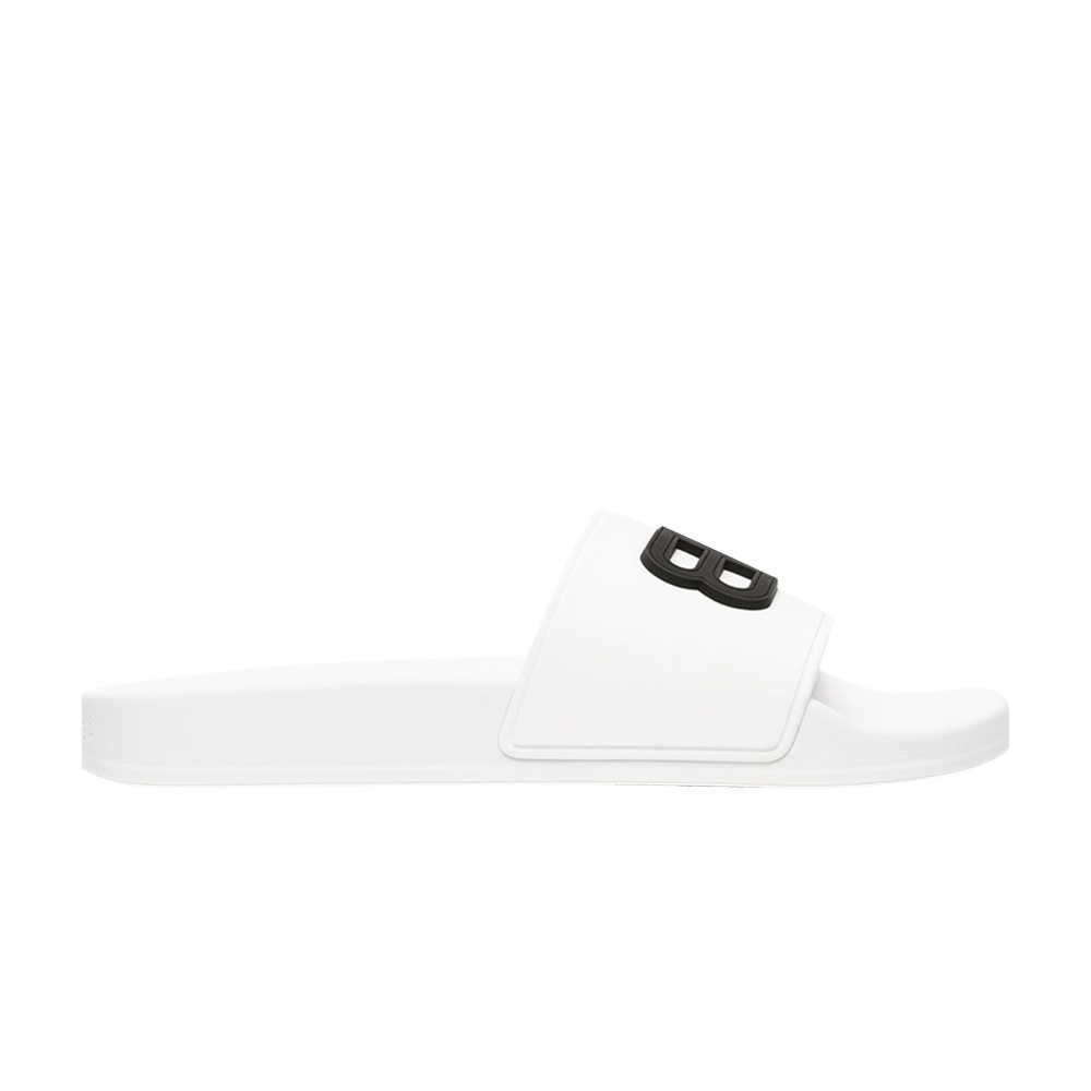 Balenciaga Wmns Pool Slides 'White Black'