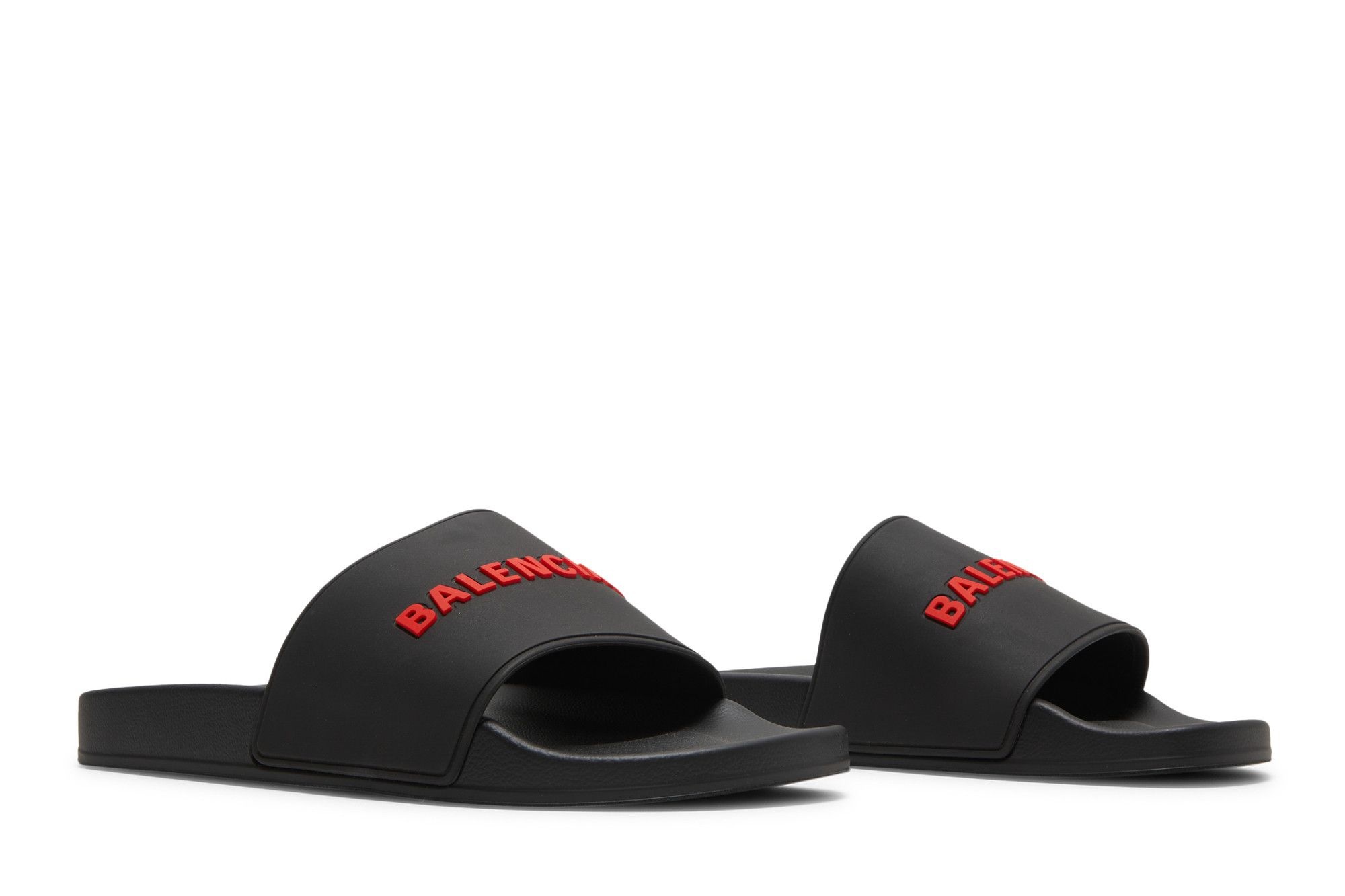 Balenciaga Pool Slides 'Black Red'