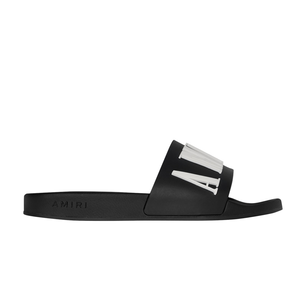 Amiri Wmns Logo Pool Slide 'Black White'