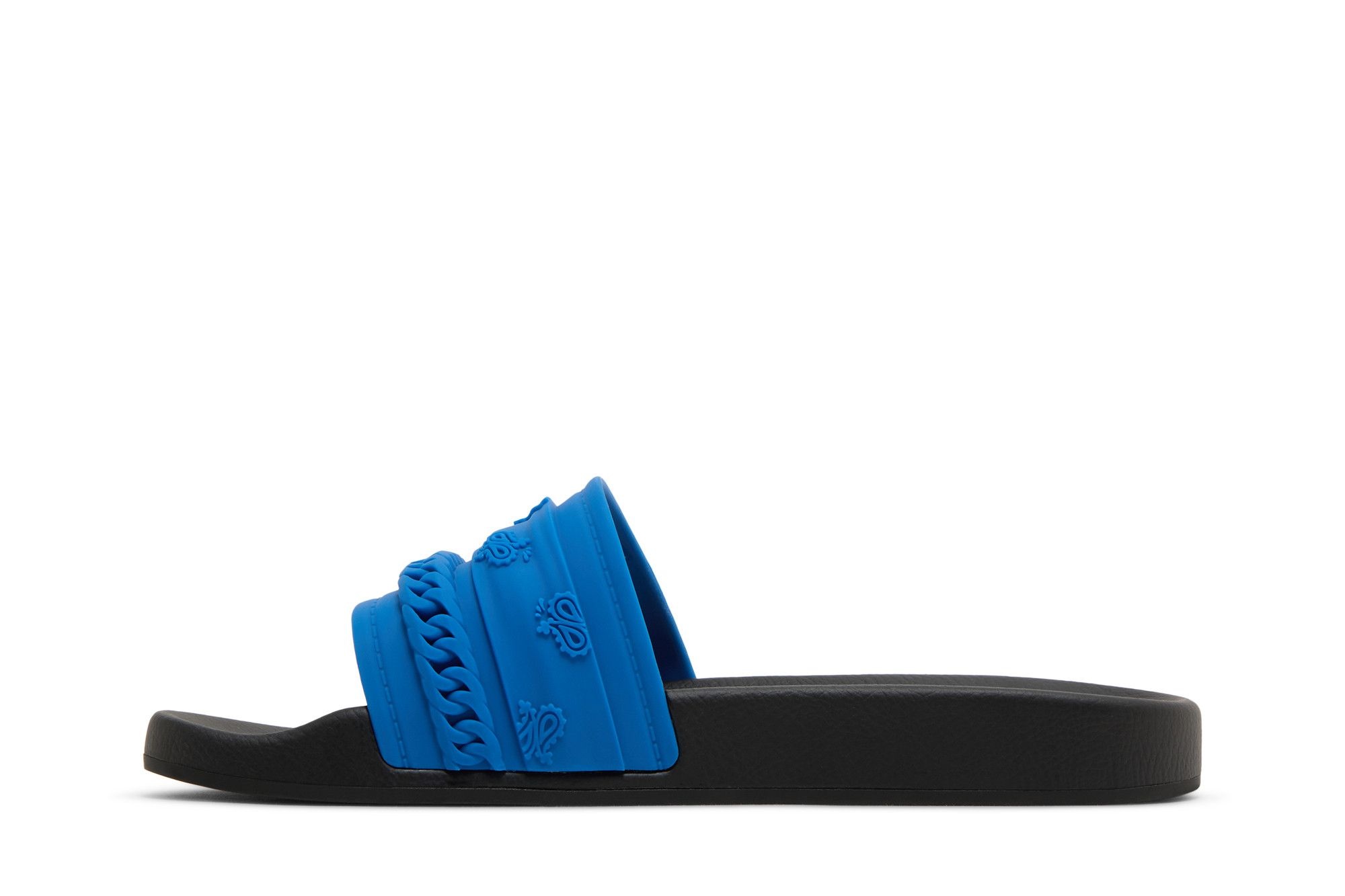 Amiri Bandana Chain Pool Slide 'Blue Paisley'