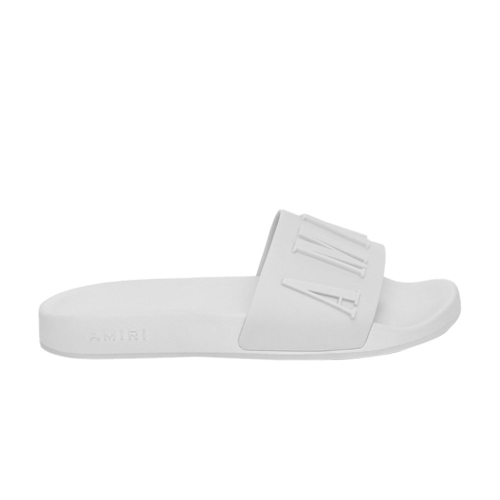 Amiri Logo Pool Slide 'White'