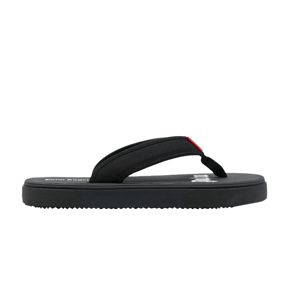 Palm Angels Logo Tag Flip Flops 'Black'