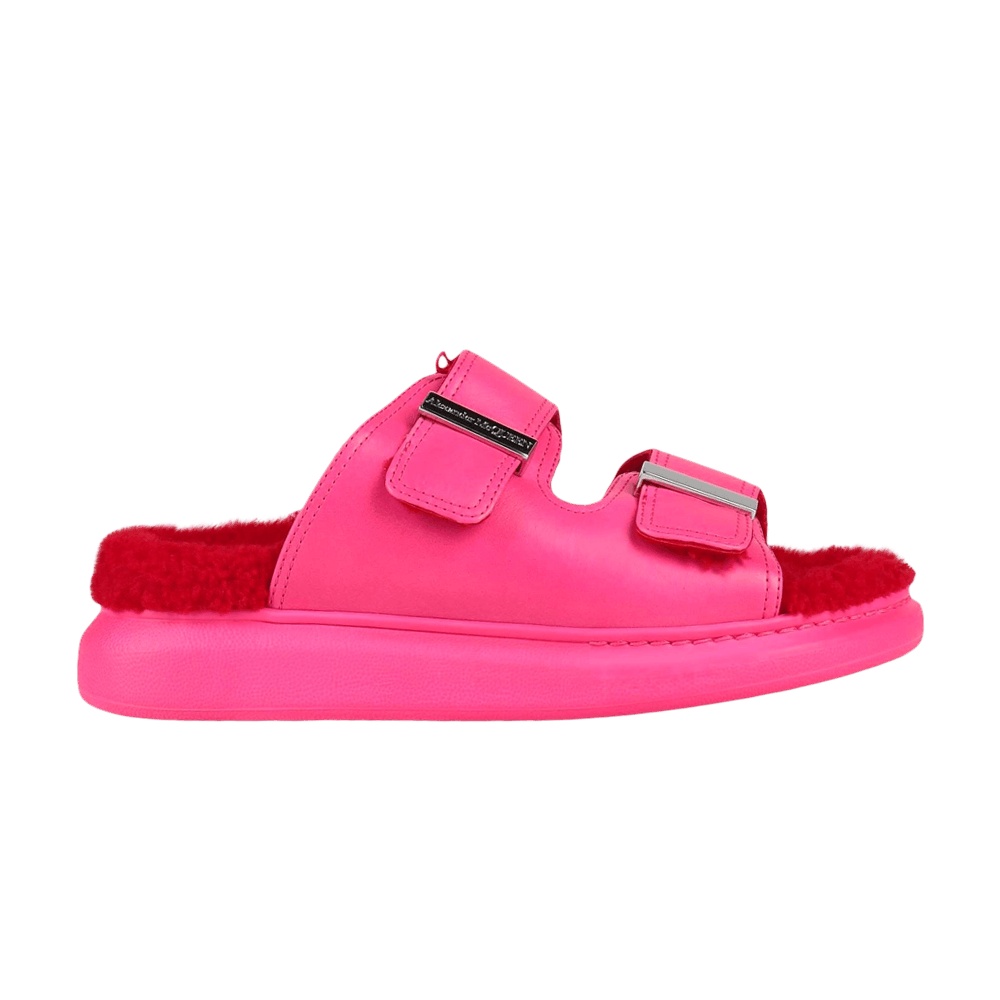 Alexander McQueen Wmns Oversized Hybrid Slide 'Shearling Magenta'