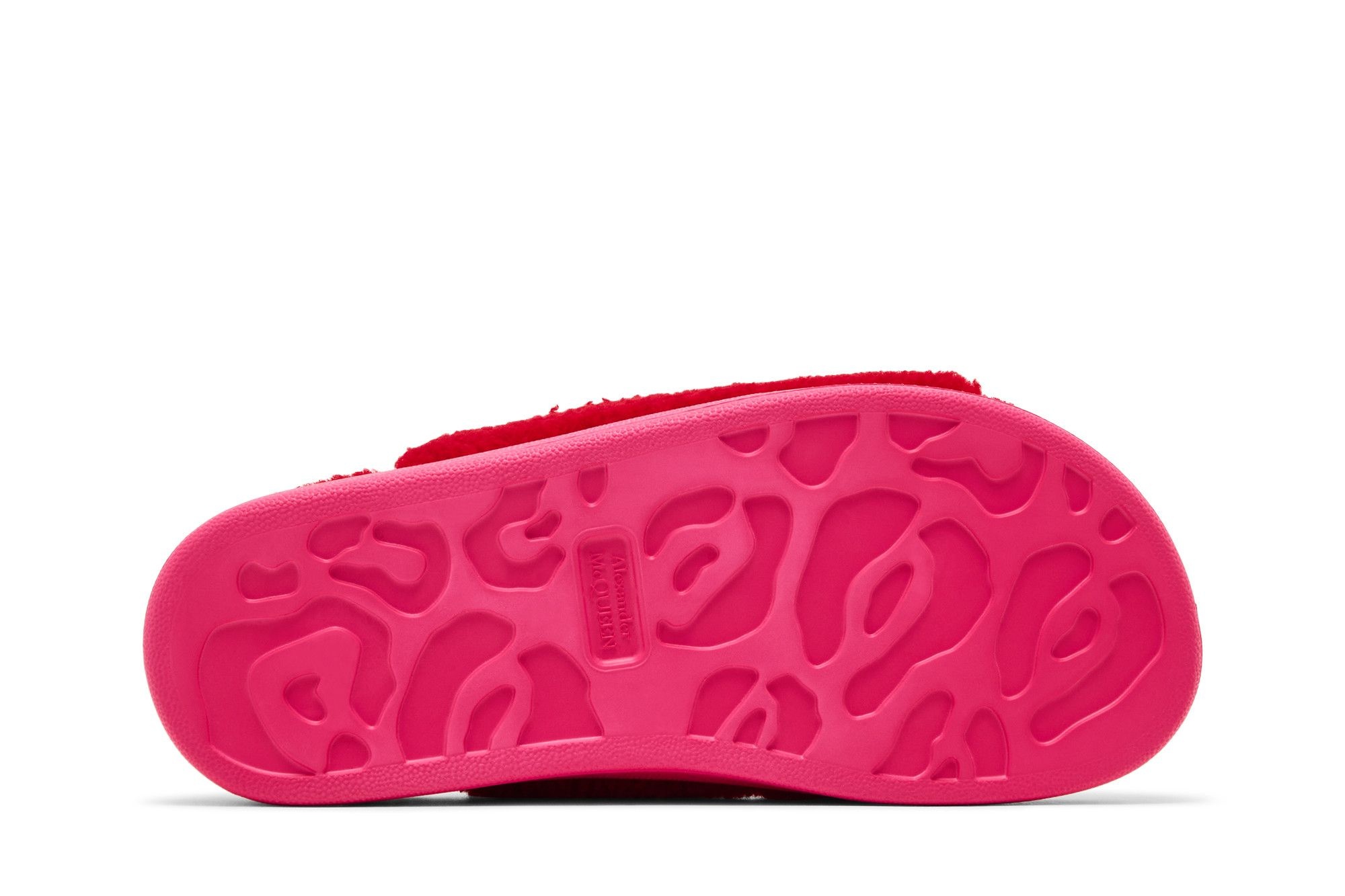 Alexander McQueen Wmns Oversized Hybrid Slide 'Shearling Red Pink'