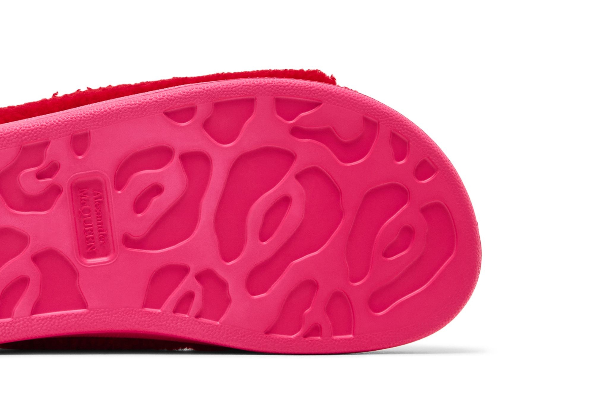 Alexander McQueen Wmns Oversized Hybrid Slide 'Shearling Red Pink'