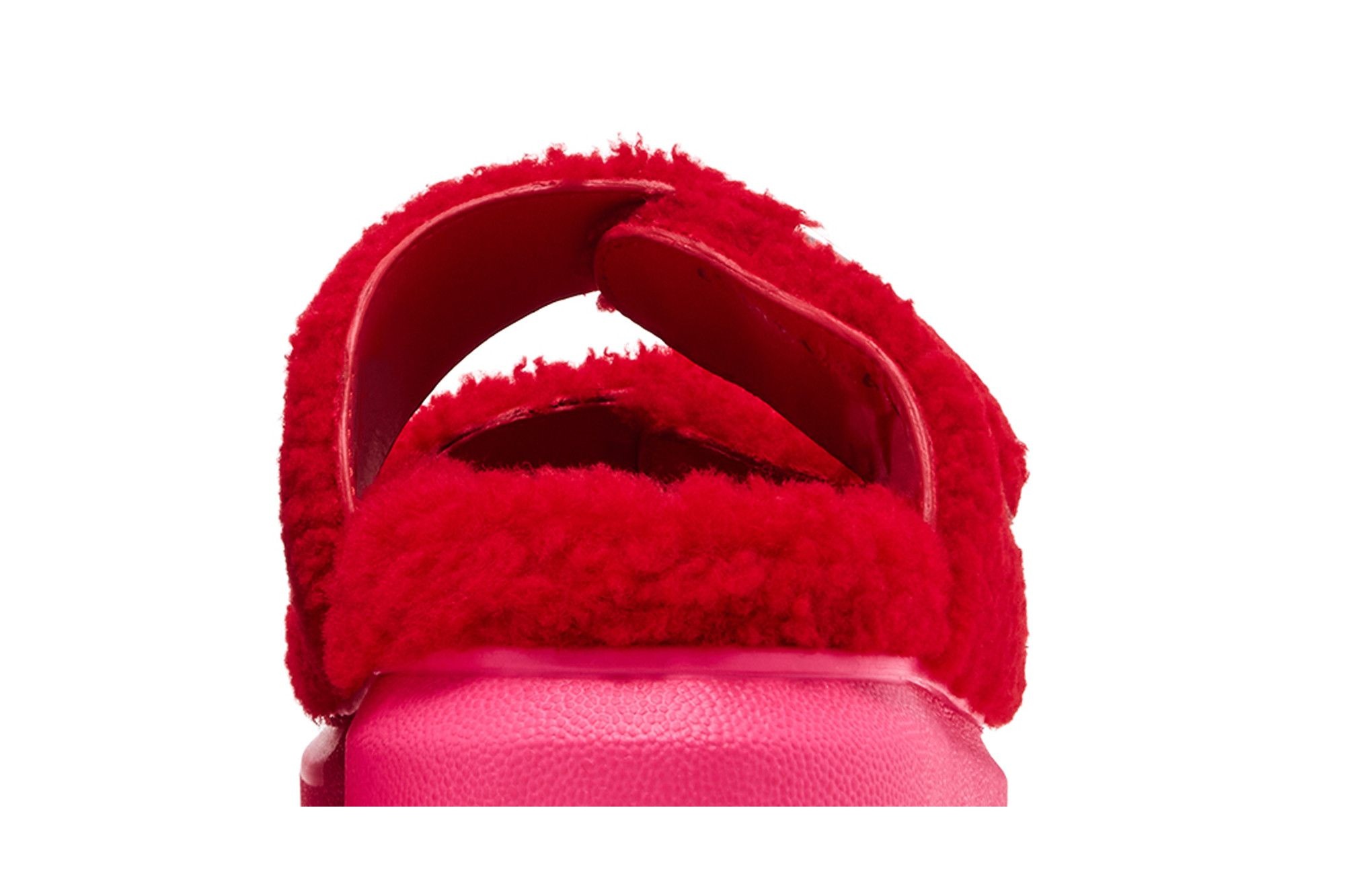 Alexander McQueen Wmns Oversized Hybrid Slide 'Shearling Red Pink'