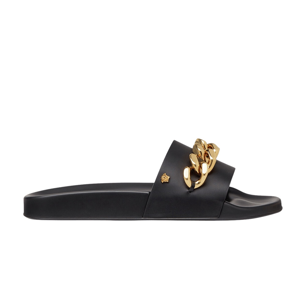 Versace Pool Slide 'Medusa Chain - Black'