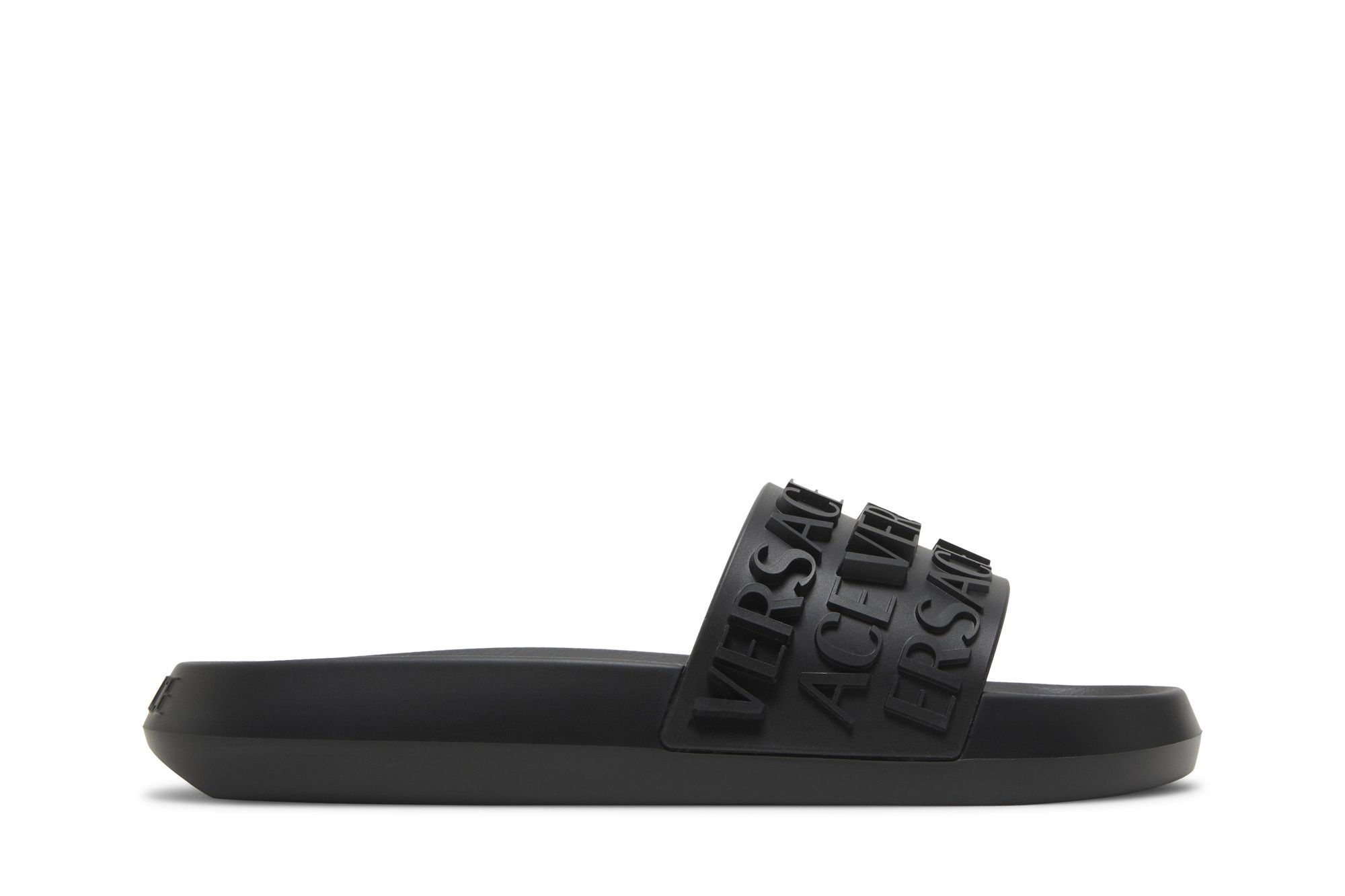 Versace Slide 'Allover Logo - Black'