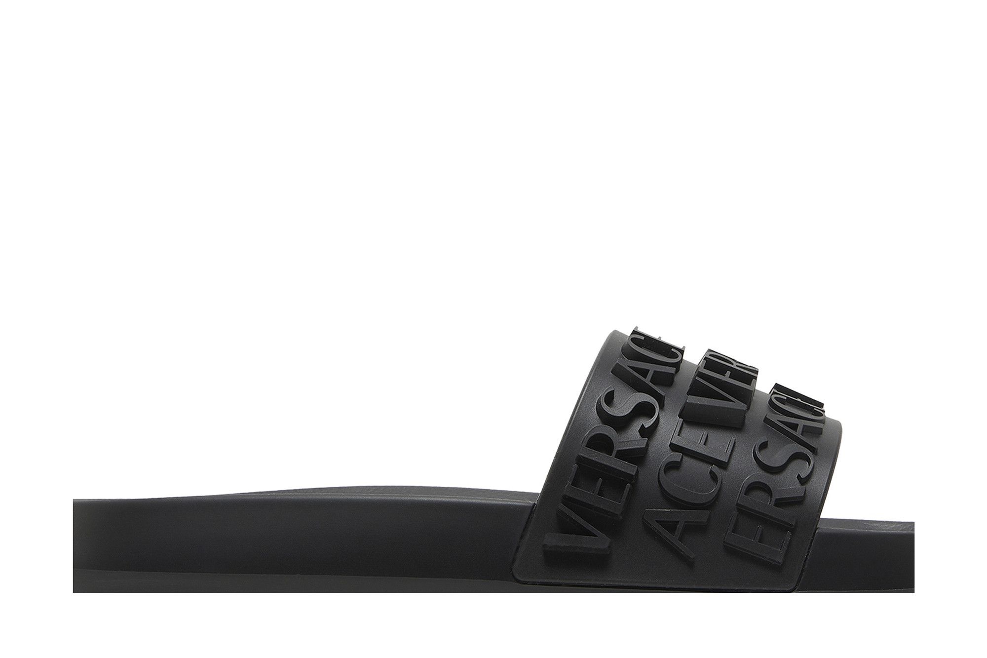 Versace Slide 'Allover Logo - Black'