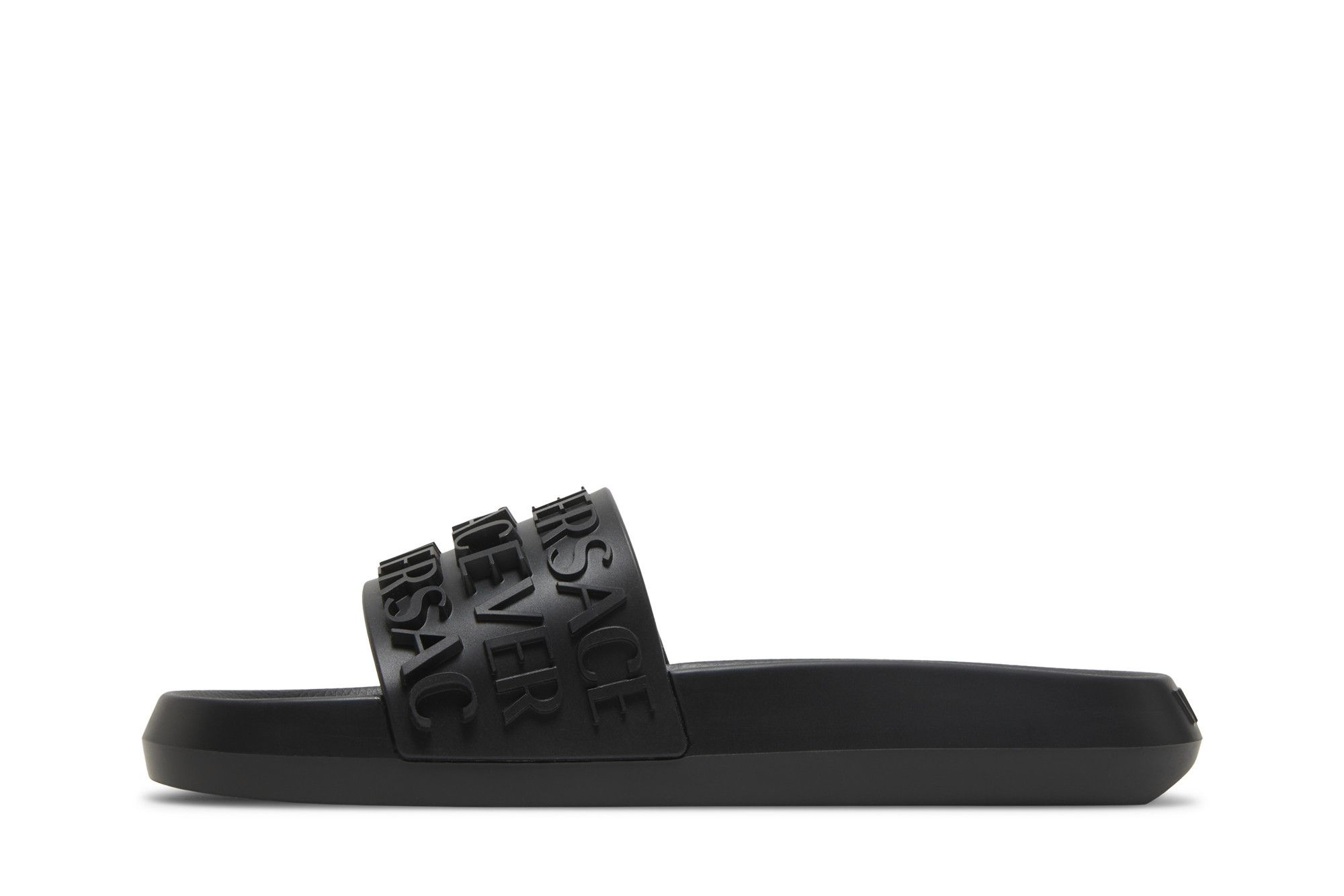 Versace Slide 'Allover Logo - Black'
