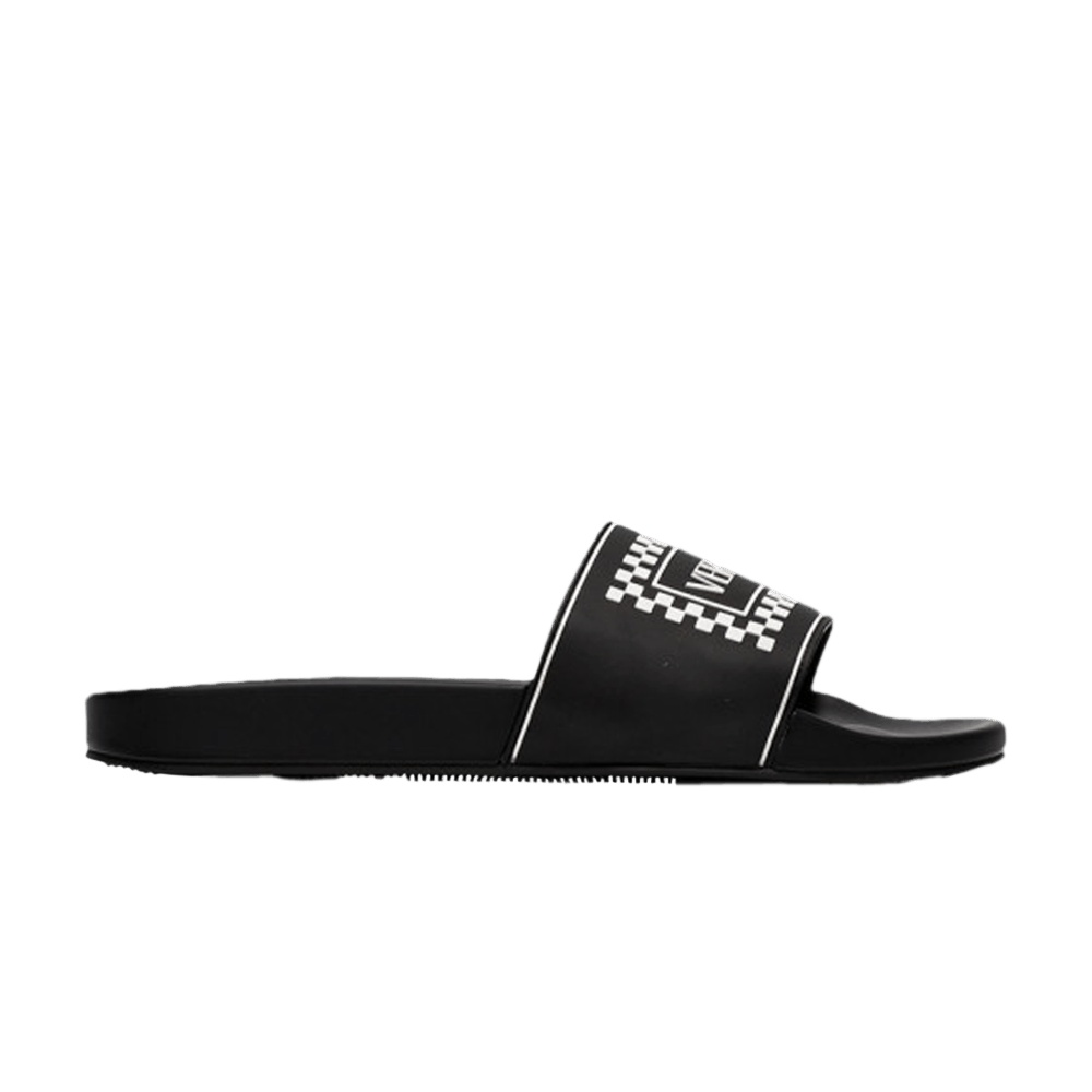 Versace Logo Pool Slide 'Black Blackboard'