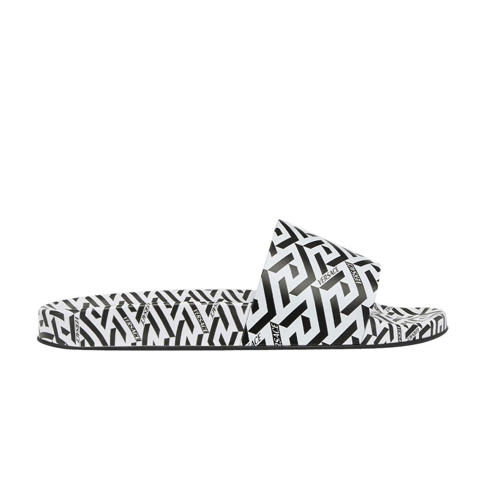 Versace Palazzo Pool Slide 'La Greca - White Black'
