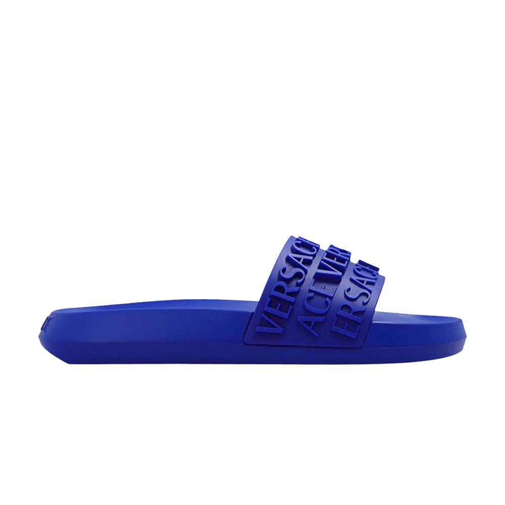 Versace Slide 'Allover Logo - Blue'