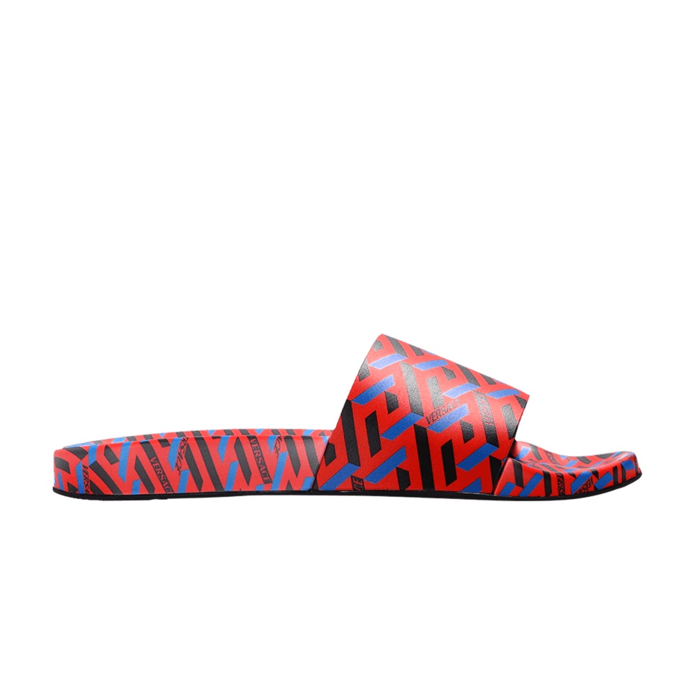 Versace Wmns Trésor de la Mer Slides 'Orange Peel Regal Blue'