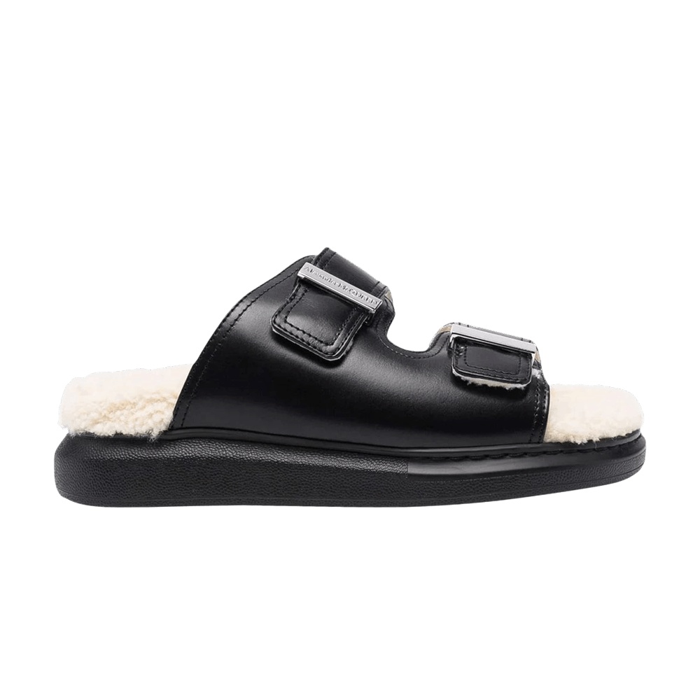 Alexander McQueen Wmns Oversized Hybrid Slide 'Shearling Black'