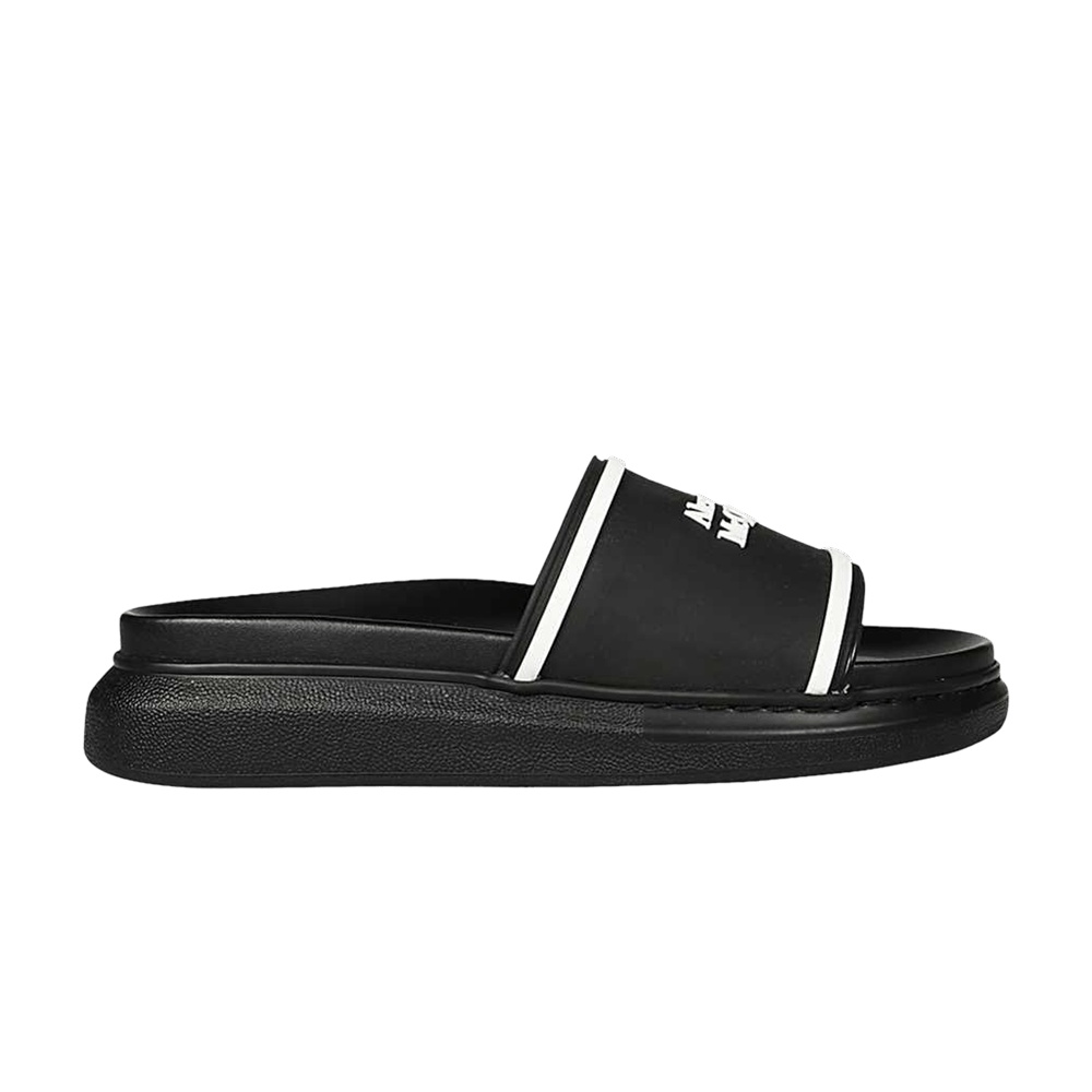 Alexander Mcqueen Rubber Hybrid Sandal 'Black White'
