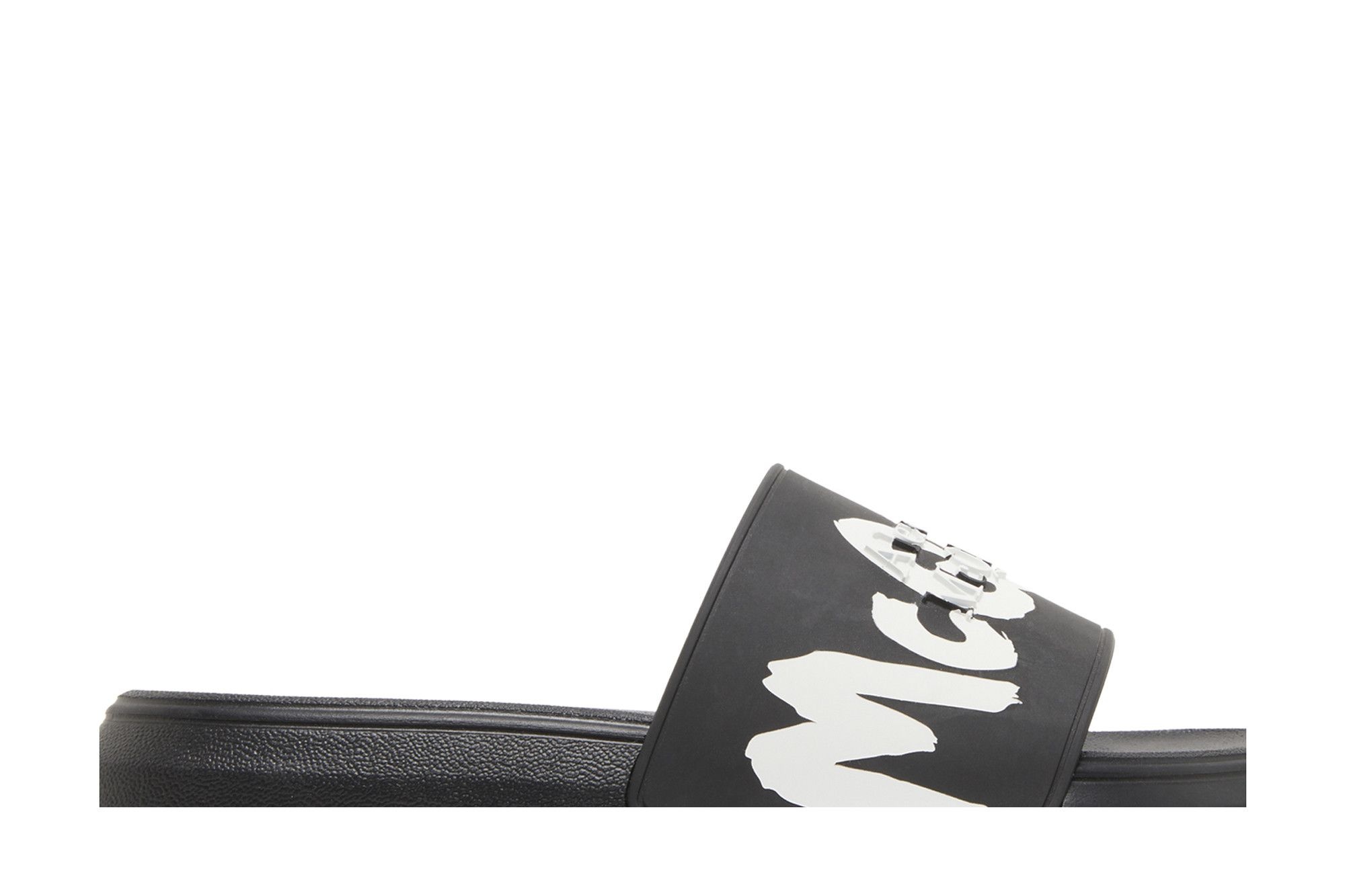 Alexander McQueen Rubber Pool Slide 'Graffiti - Black'