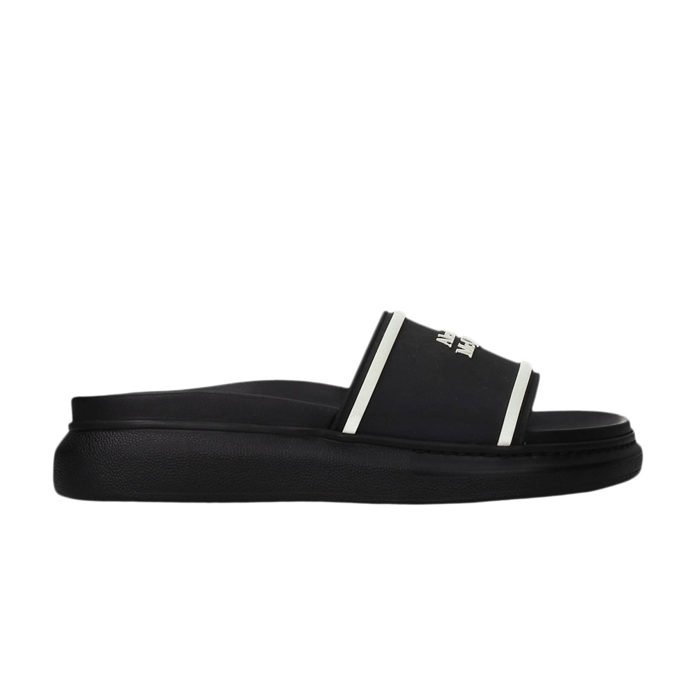 Alexander McQueen Wmns Oversized Hybrid Signature Slide 'Black White'
