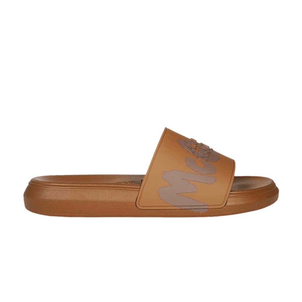 Alexander McQueen Rubber Pool Slide 'Graffiti - Brown'