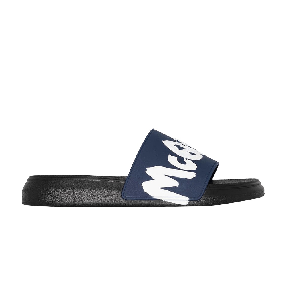 Alexander McQueen Rubber Pool Slide 'Graffiti - Midnight Petrol'