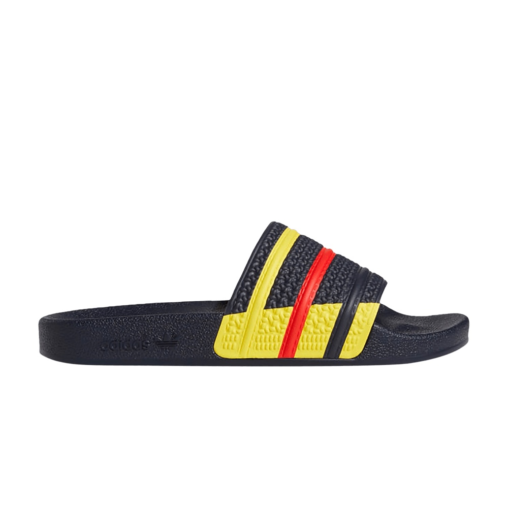 Adidas Adilette Slide 'Legend Ink Red Yellow'