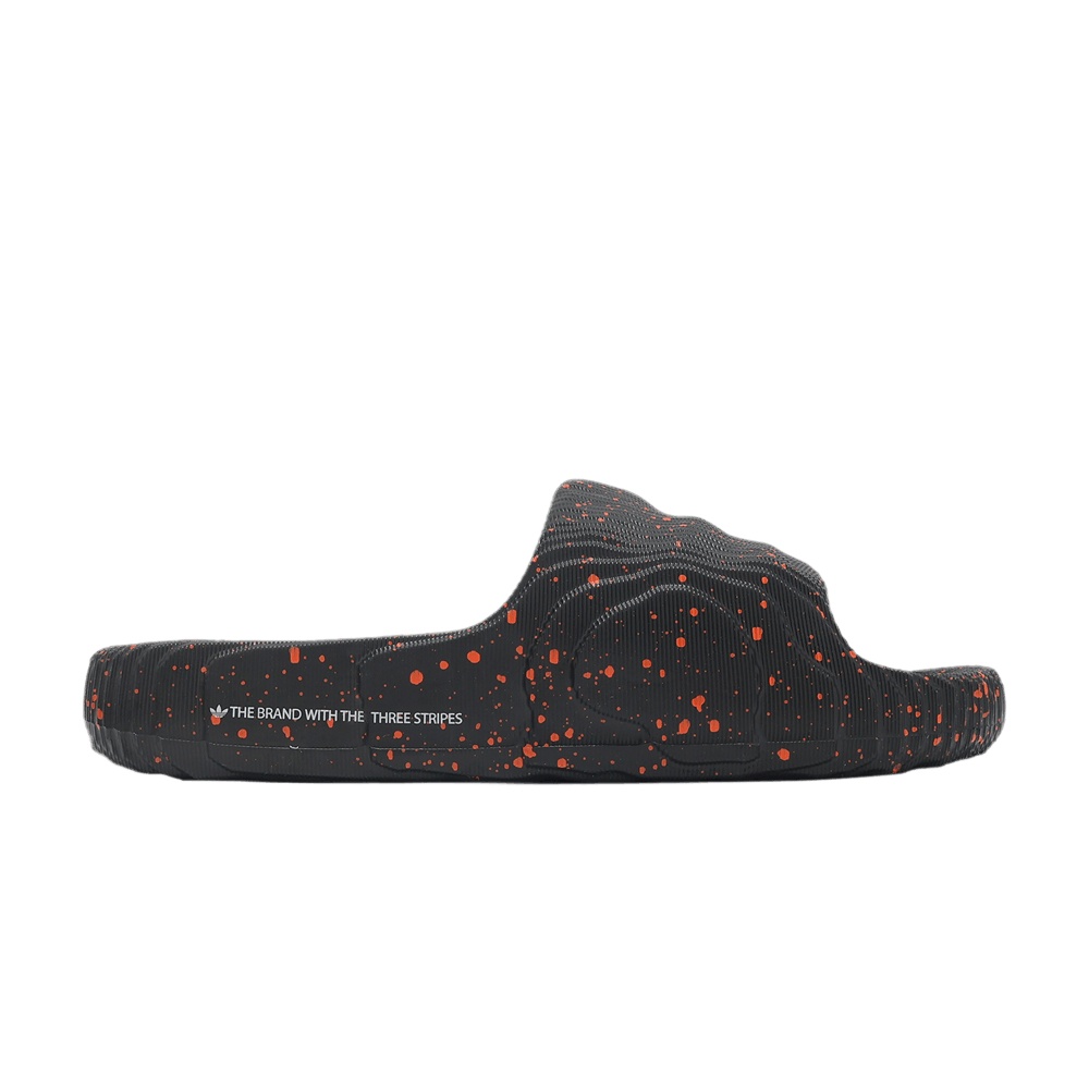 Adidas Adilette 22 Slide 'Black Orange Speckled'
