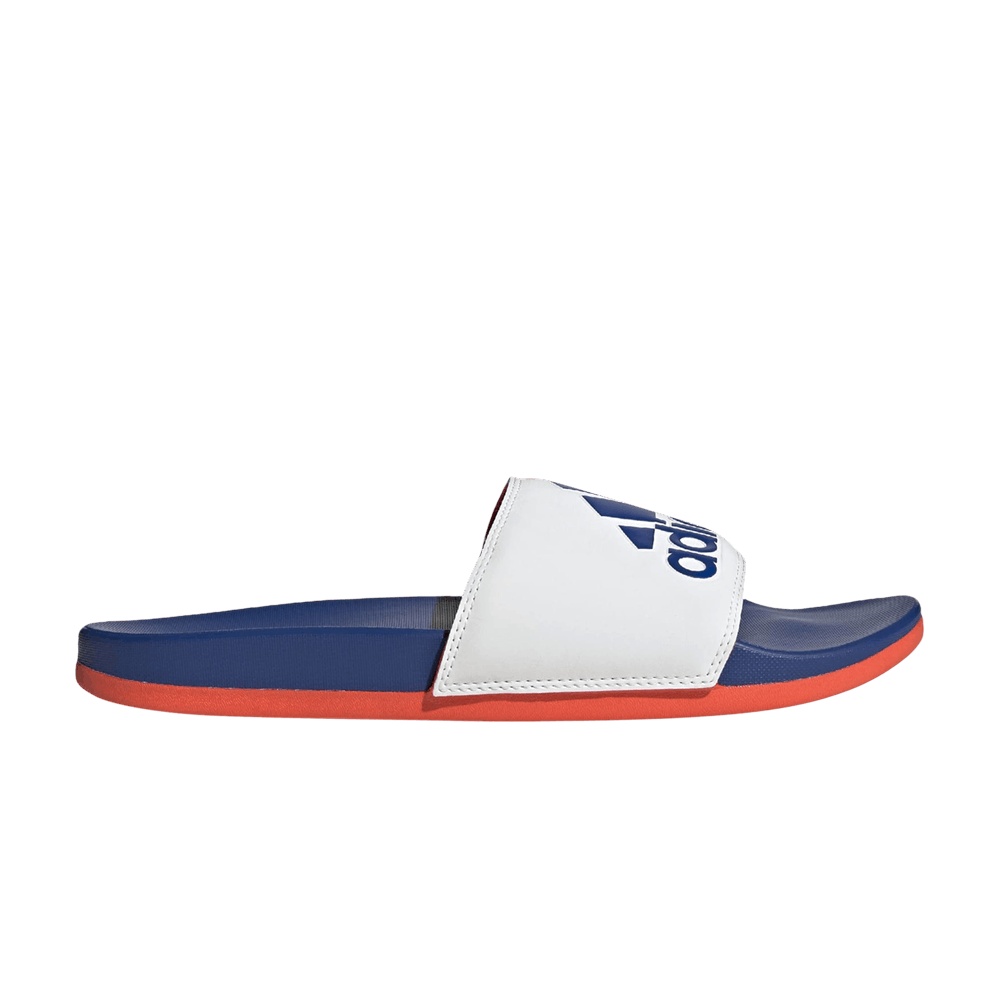 Adidas Adilette Comfort Slide 'White Royal Blue Solar Red'