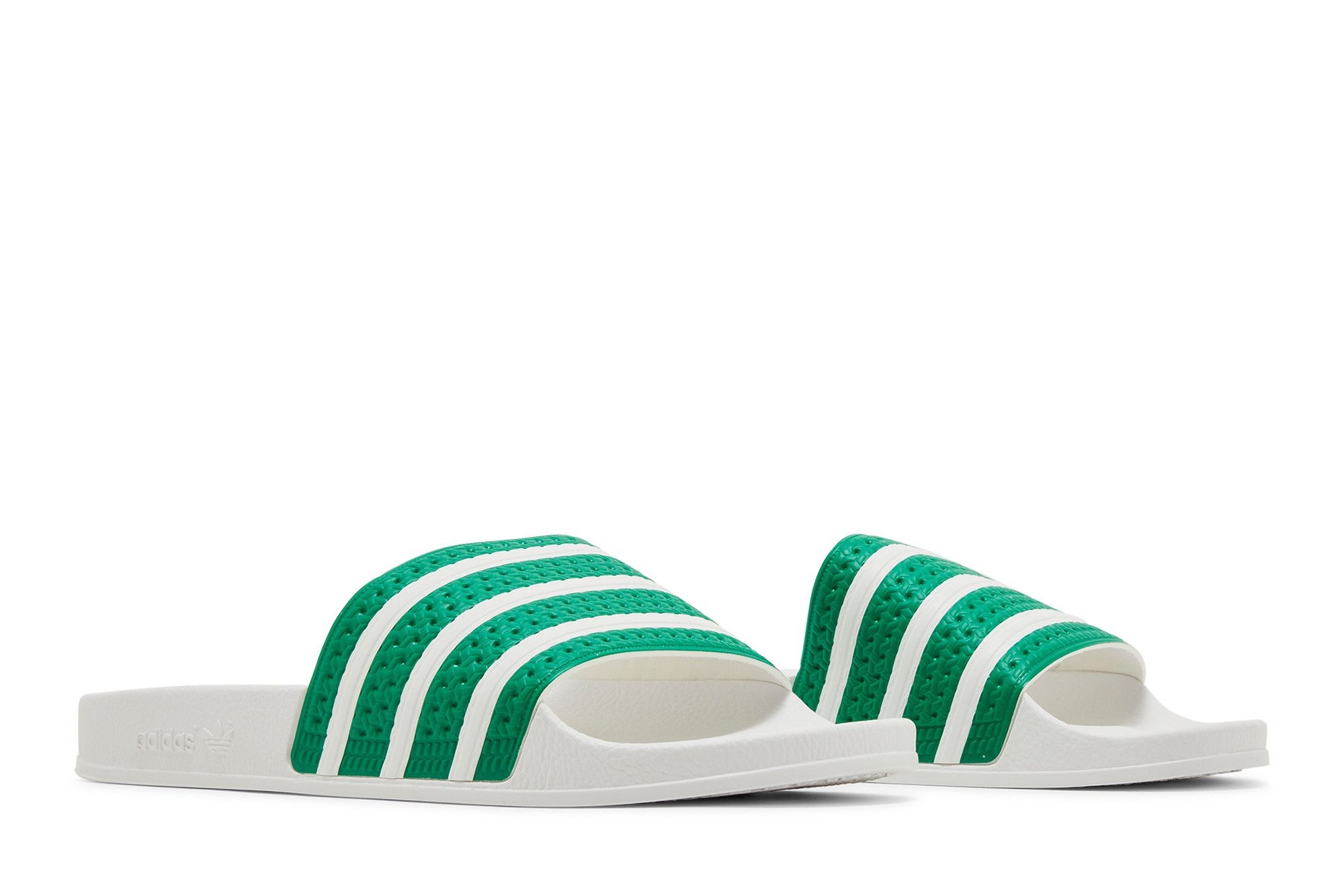 adidas Adilette Slides 'Green White'